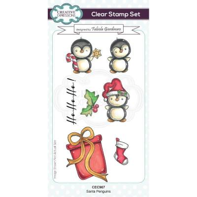 Creative Expressions Fabiola Giardinaro Clear Stamps - Santa Penguins